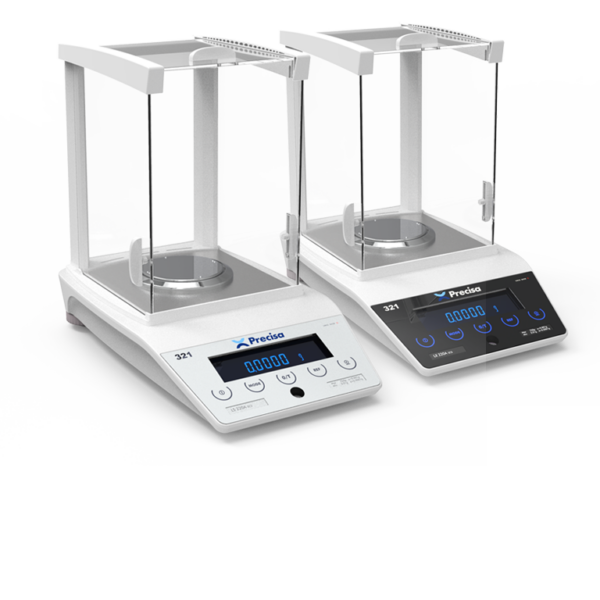 Precisa Series 321 analytical balances, designed for high-precision weighing in laboratories, pharmaceuticals, and industrial applications.