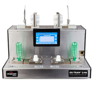 The OX-TRAN 2/48 permeation analyzer, an advanced instrument for oxygen transmission rate testing.