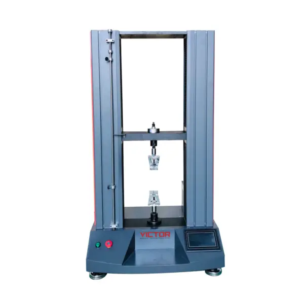 The VEW 2308T universal testing machine, a high-precision system for tensile, compression, and bending tests.